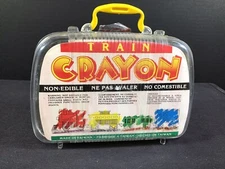 Vintage Crayon Train New In Container Crayon Crayola Red Yellow Green Blue