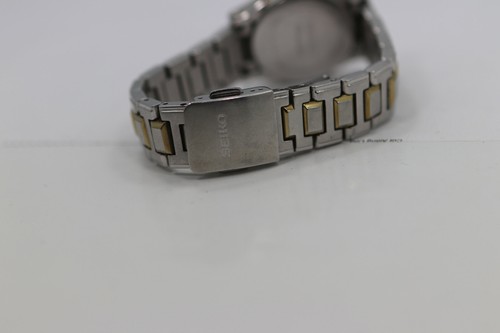 Rare Seiko Premier 7N82-0DA0 48 Genuine Diamond Gold Bezel Pearl Dial New Batt - Picture 3 of 6