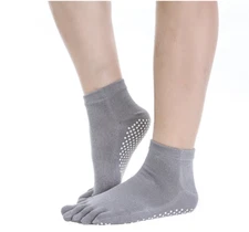 Women's Bella FiveToe Grip Non-Slip for Ballet Yoga Pilates Barre Toeless Socks