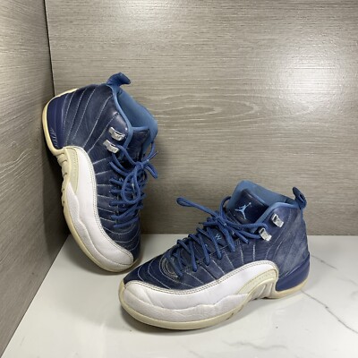 Air Jordan Retro 12 Size 5Y Athletic Sneakers Blue Obsidian DB5595-404 