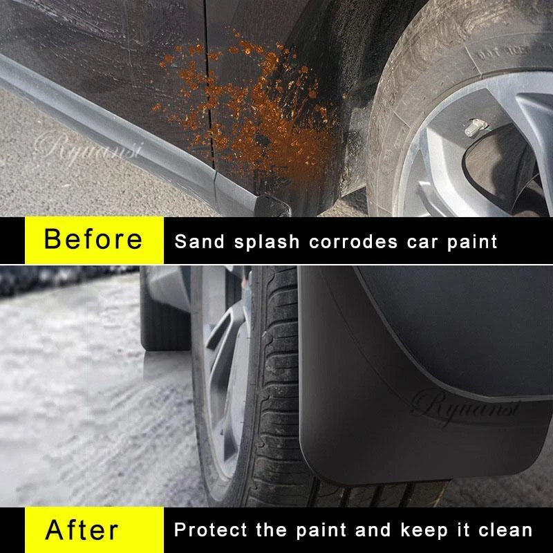 4pcs Car Mudflaps Mud Splash Guards Mudguards Fenders For Volvo S80 2008-2018 - Image 4 of 4