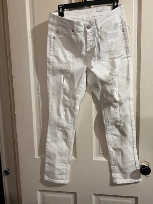 RUE21 Denim High Waisted Crop Jeans Stretch Girls Size 7/8