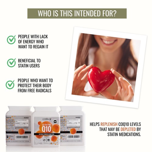 CoQ10 300mg Vegan Capsules – Coenzyme Q10 for Heart Health & Energy Tablet - Picture 10 of 18
