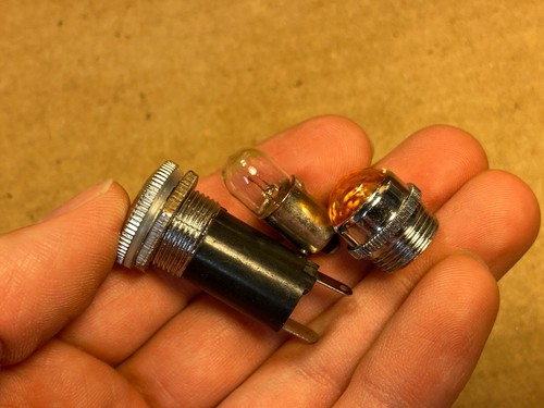 New Amber Pilot Light Indicator Lamp Vintage-Style Faceted for Tube Amplifier - Picture 5 of 9