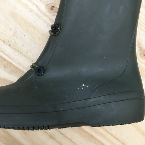 KCA Waterproof Rain Boots Mens 7 Black Rubber Pull On Mid Calf Round Toe Button - Picture 12 of 16