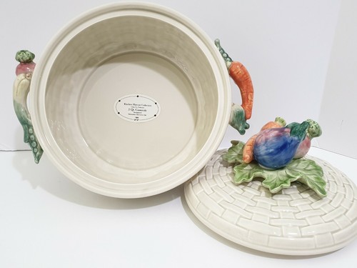 FITZ & FLOYD 2 Qt Round Covered Casserole #Kitchen Harvest - Picture 4 of 6