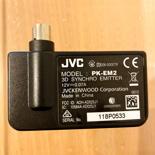 Victor JVC 3D synchro emitter PK-EM2 & Glasses for 3D Projector PK-AG3 - Picture 6 of 10