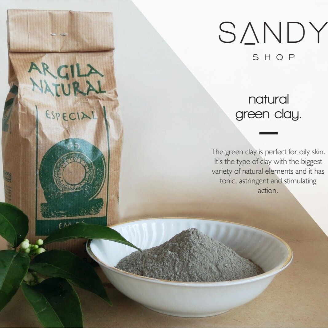 Pure Organic French Green Clay Fine Powder Face Mask !! THE CHEAPEST ON  !!!