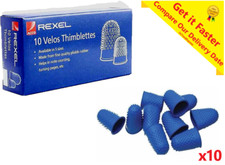 10 x Rexel Velos Rubber Size 2 Thimblettes Blue - 23520306