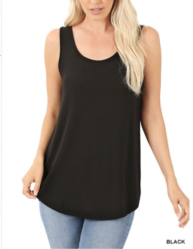 ZENANA 8507 PLUS Real Modal Sleeveless Tank Top Round Hem - Picture 4 of 29