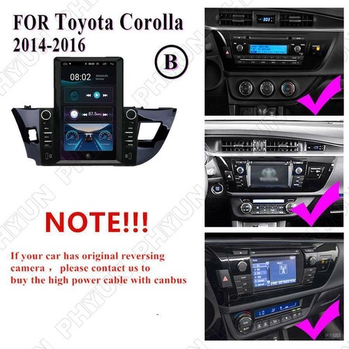 10.1"Android 10.1 Stereo Radio GPS Nav Head Unit WIFI For Toyota Corolla 2014-16 - Foto 4 di 12