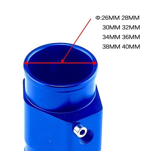 Water Temperature Sensor Adapter Tee Joint Pipe Gauge Coolant Hose Aluminum Blue - Picture 7 of 20