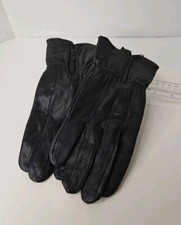 Unbranded Unisex Size Medium Black Leather Gloves