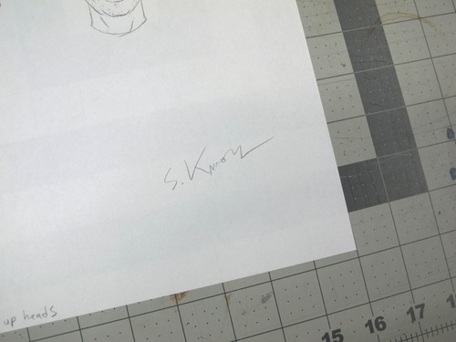 vtg Adult Swim Cel Drawing - Metalocalypse S Kwon signed Police Suspect Heads - Picture 5 of 5