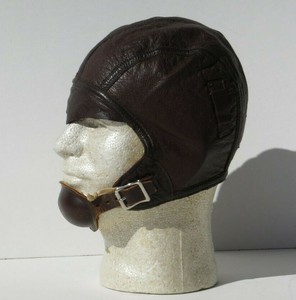 Original Ww2 Usn Navy Pilot Flight Leather Skull Cap Helmet Naf 1092 Ebay