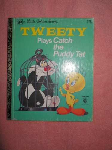 *Vintage~ 1981 ~Tweety Plays Catch the Puddy Tat (Little Golden Book) Hardcover_ - Picture 1 of 2