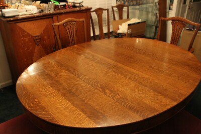 フランス アンティーク Oval Oak Table Antique Tiger Oak Oval Dining Table, Carved Lion Feet, with