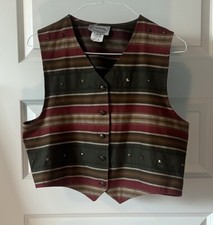 VTG Stonebridge Vest 12 SW Theme Studded Western Cottagecore USA Made 80s