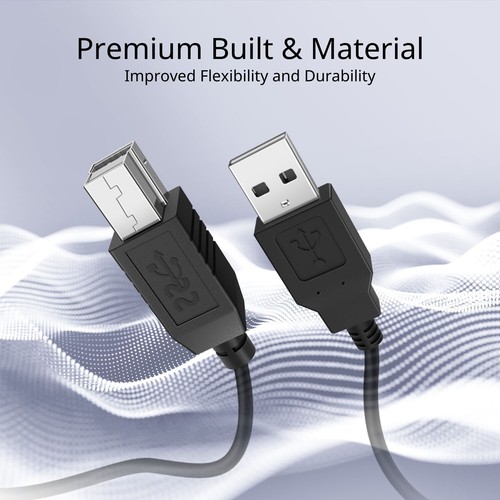 USB A auf USB B Kabel - USB B auf A Druckerkabel 15 Fuß 2.0 Typ B MIDI Kabel - Bild 3 von 6