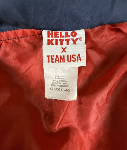 Hello Kitty x Team USA Collab Olympics Red White Blue Track Jacket Youth XSmall - Picture 2 of 6