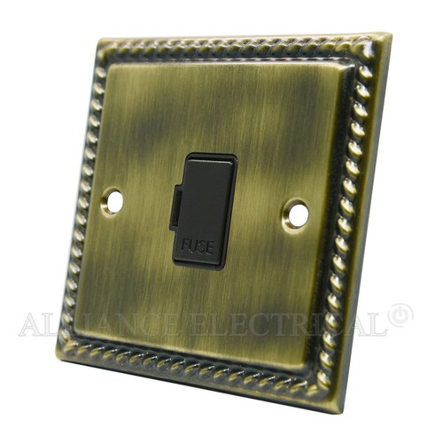 Full Range Georgian Antique Brass Dark Bronze Light Switch Socket Outlet Dimmer - Picture 23 of 42