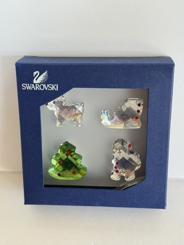 SWAROVSKI My Little Christmas 4 Mini Figures Tree Reindeer Santa 665029 NEW NIB - Picture 9 of 9