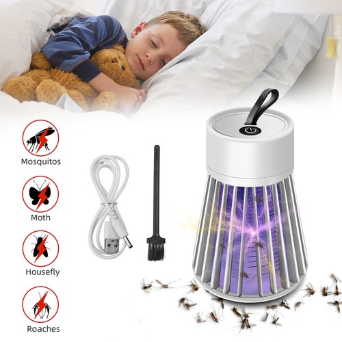 1~2 USB Rechargeable Bug Zapper LED Light Mosquito Killer Trap Pest Control Lamp - Picture 19 of 20