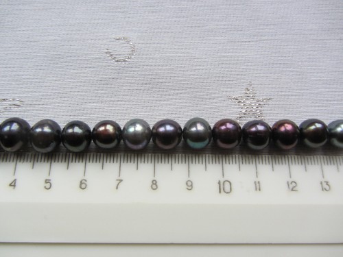 Schönes Altes Grau Schwarze Perlen Zuchtperlen Armband 21 cm Lang 22g XL - Bild 7 von 9