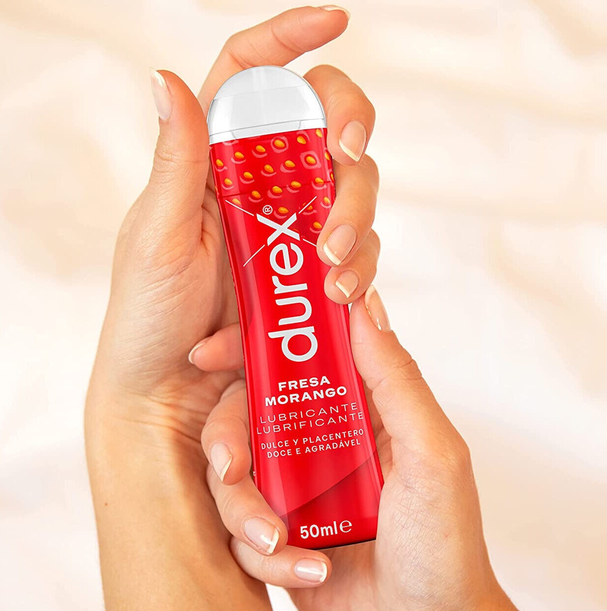 Durex Gel Lubricante sexual sabor Fresa 50 ml base agua,sexo vaginal,oral,anal
