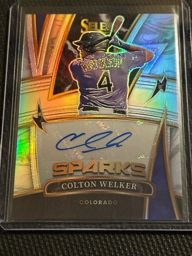 2022 Panini Select COLTON WELKER Sparks Signatures Holo Prizm /99 AUTO RC - Picture 5 of 5