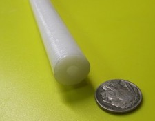 Delrin Acetal White Tube 0.625" Oversize OD  x .250" Undersize ID x 60" Length