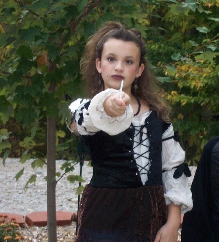 Kinder Gr. M 8/10 Vintage Zigeuner Rose Piraten Kleid Hexe Bellatrix Lestrange Kostüm - Bild 3 von 17