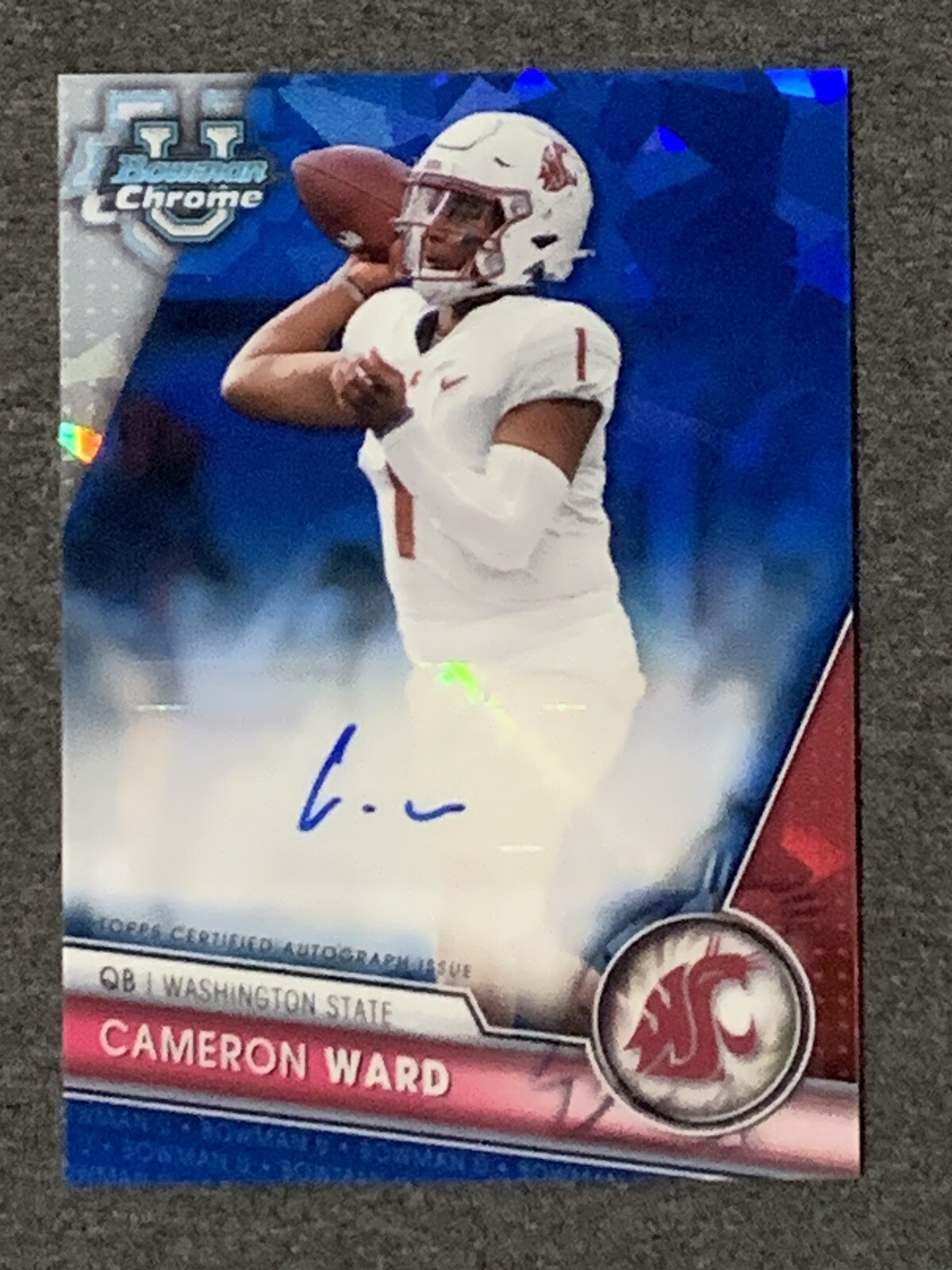 2023 Bowman Chrome Sapphire University U Cameron Cam Ward Auto Autograph Miami
