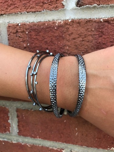 ๐๐NWT Kendra Scott Tatum Bracelet in Metal White CZ/Hematite๐๐ - Picture 3 of 7