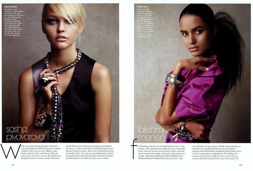 2008 revista editorial Demarchelier Caroline Trentini Sasha Pivovarova Coco - Imagen 3 de 3