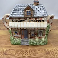 The Village Teapot Collectible by Annie Rowe Vintage Rare Novelty House