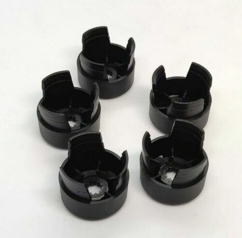 VW TRANSPORTER T5 T6 TOUAREG AMAROK 2003-2019 WHEEL NUT BOLT COVERS CAPS BLACK - Picture 5 of 7