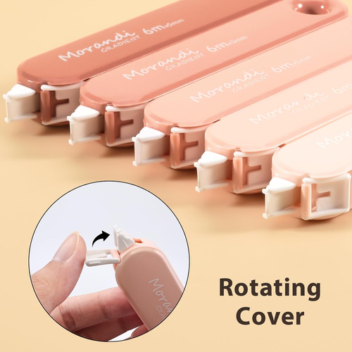 5-Piece White Out Correction Tapes, Aesthetic Cute Whiteout Tape, Quick Dry, Ins - Picture 6 of 8