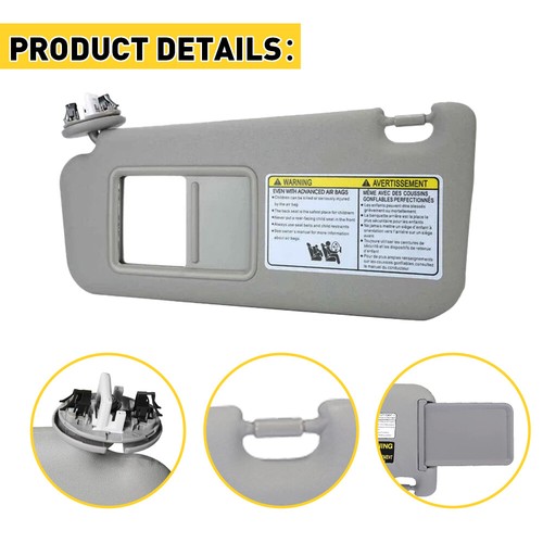 Sun Visor LEFT Driver GRAY for 2006 2007 2008 2009 2010 2011 2012 Toyota RAV4 - Picture 9 of 10