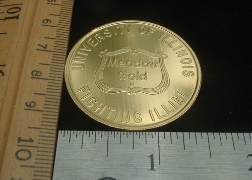 MEADOW GOLD Dairy TOKEN, 1983 ILLINI GRID SCHEDULE - UNIV OF ILLINOIS - Bild 3 von 3