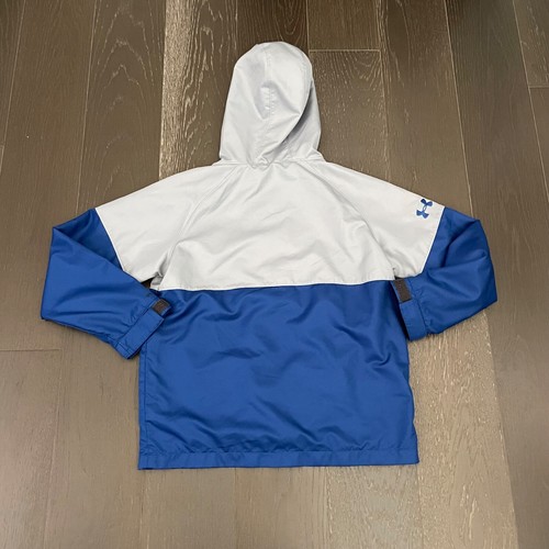 Under Armour Jacket Boys Large Blue Gray Storm Hoodie Pullover 1/4 Zip Outdoor - Picture 13 of 14
