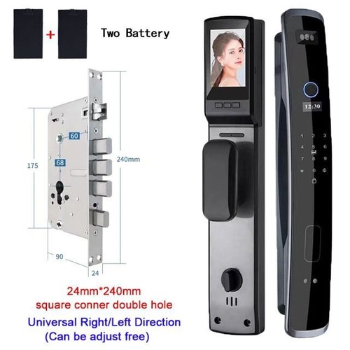 Fingerprint Door Lock Electronic Password Video Call Digital 3D Face Recognition - Picture 29 of 29