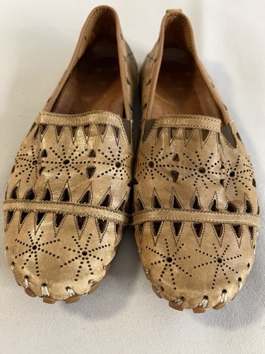 Spring Step Fusaro Flats Loafers Slip On Leather Shoes Brown Made Turkey Sz 40 - Picture 7 of 12