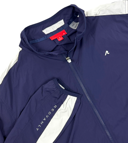 Redvanly Herren Gr. XL Full Zip Jacke Regen Wind Netjets Logo blau weiß