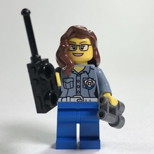 LEGO Coast Guard City Female ATV Driver Minifig 60163 Binoculars Walkie Talkie