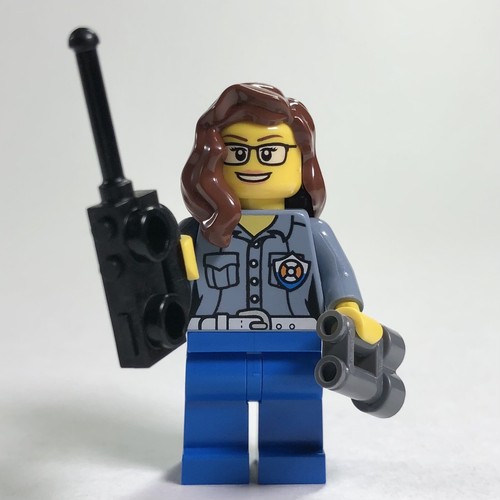 LEGO Coast Guard City Female ATV Driver Minifig 60163 Binoculars Walkie Talkie - Picture 1 of 4