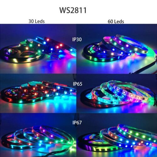 WS2812B Ws2811 WS2813 WS2815 Smart RGB Led Strip Light 5V/12V Addressable Pixel - Picture 4 of 11
