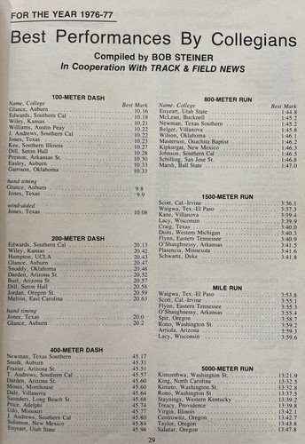 1978 Official NCAA Track and Field Guide Nat Page - Picture 17 of 24
