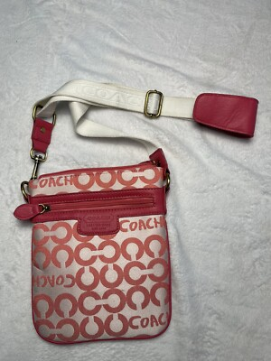 #ad Coach crossbody bags for women classic pink and white