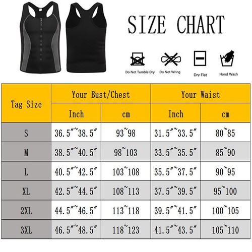 Saunaweste Schweißformer Body Abnehmen Taillentrainer Männer Heiß Fitnessstudio Tank Top Weste USA - Bild 15 von 15